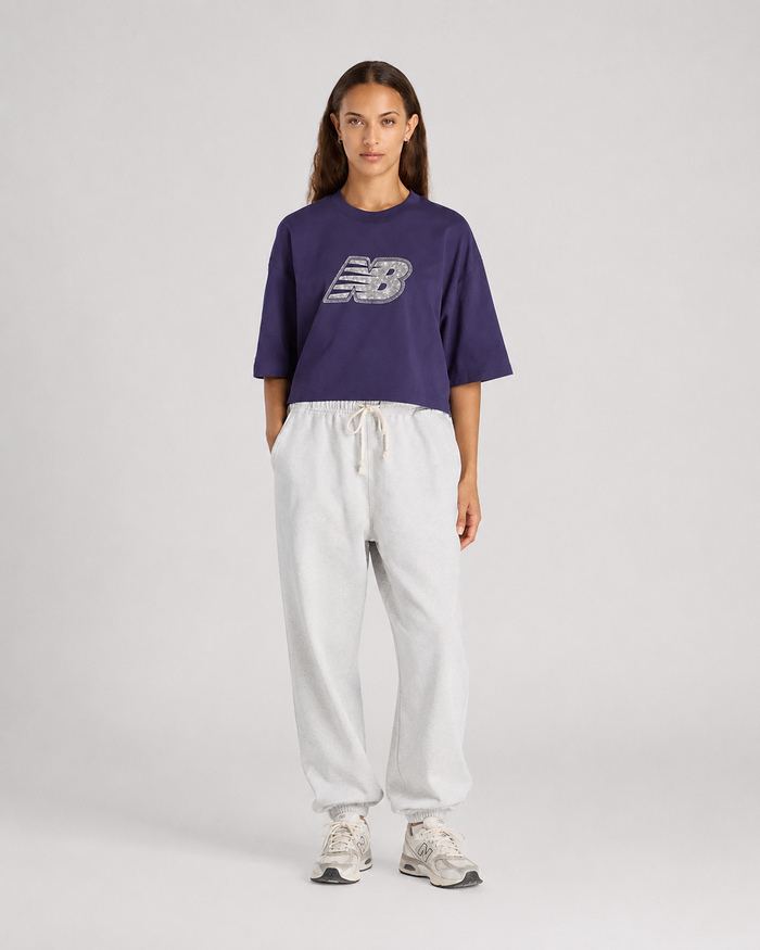 playera new balance lace mujer wt61g0iy-boy