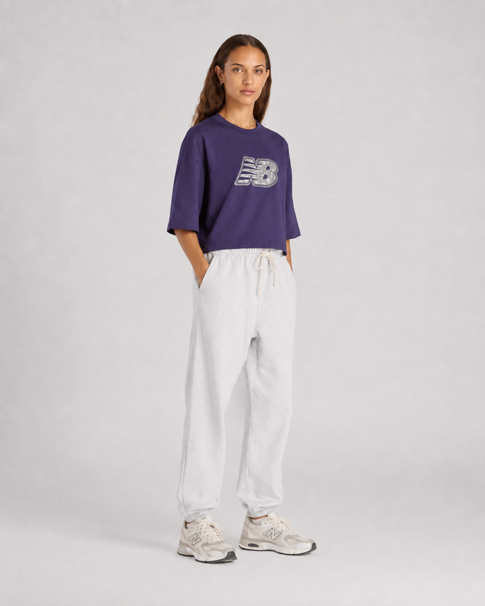 playera new balance lace mujer wt61g0iy-boy