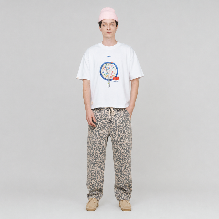 playera true my cereal boxy tee - White
