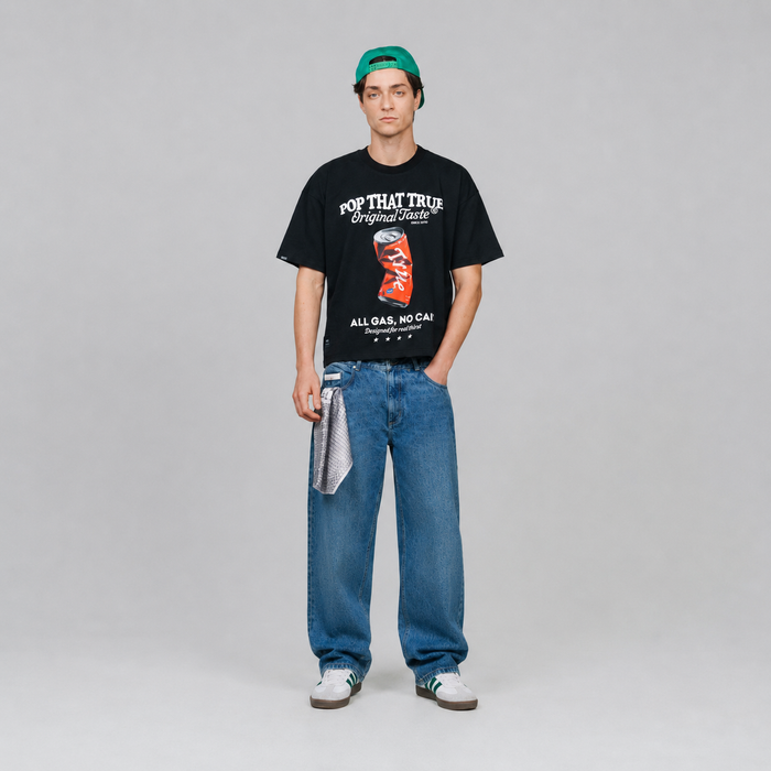 playera true Pop Taste Boxy Tee - Black