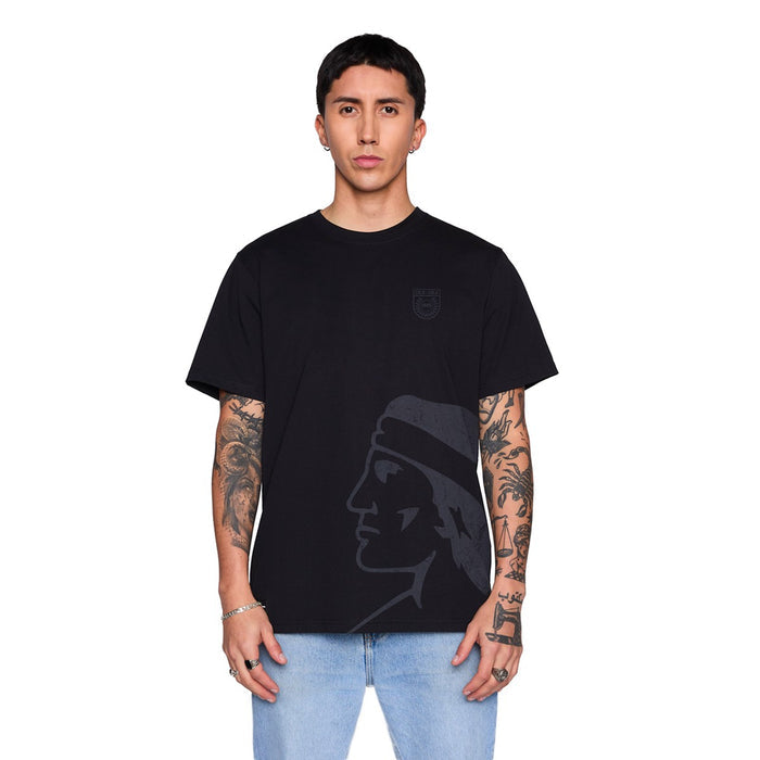 Polera Colo Colo Urbano Hombre Cacique Negro Gris