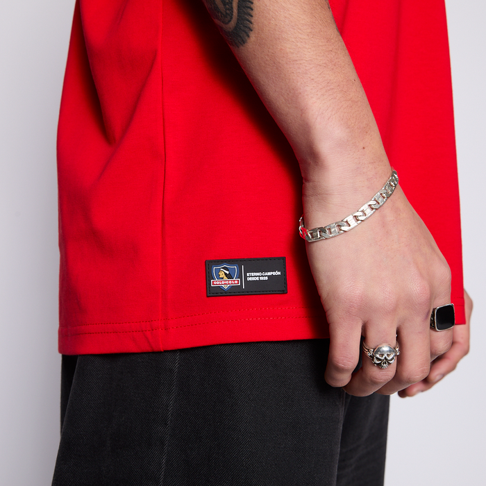 Polera Colo Colo Urbano Hombre Celebra el 90% Chile Rojo