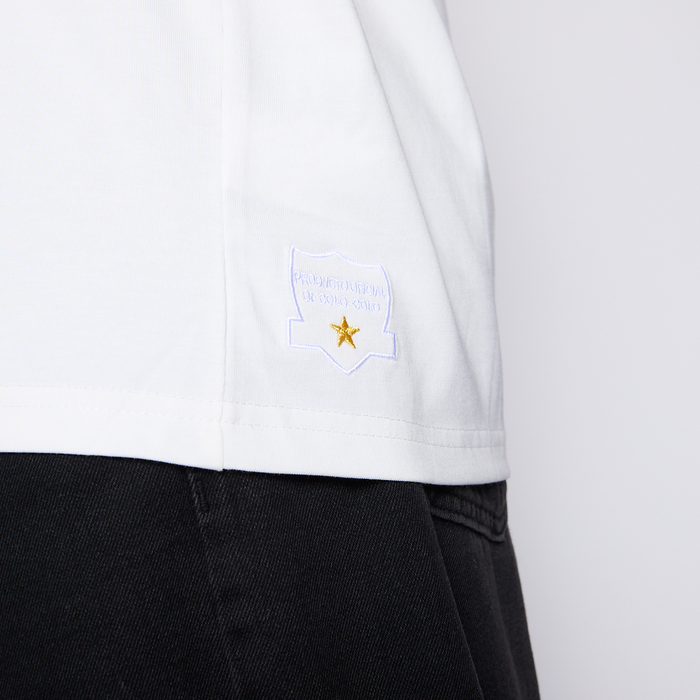 Polera Colo Colo Urbano Hombre Escudo Blanco