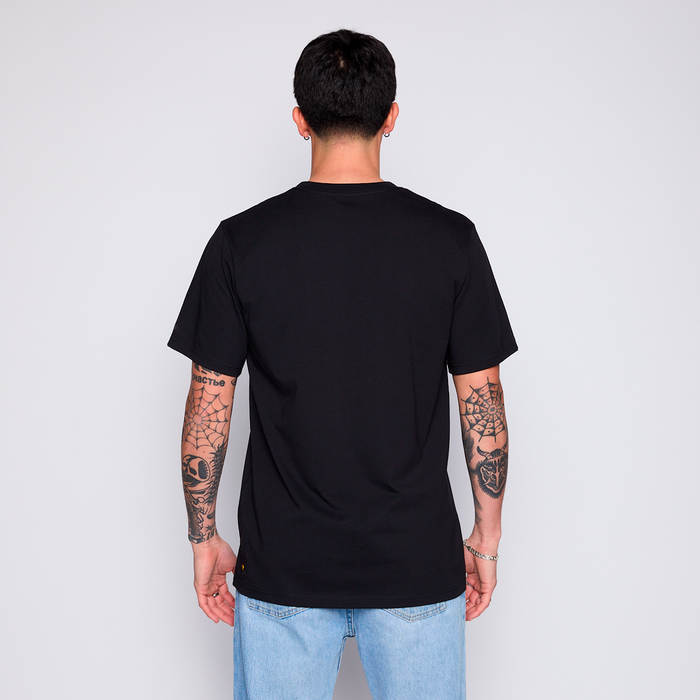 Polera Colo Colo Urbano Hombre Negro Escudo Blanco Verano