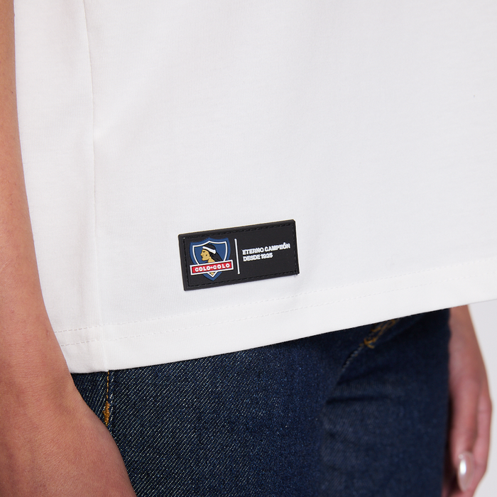 Polera Colo Colo Urbano Mujer I Love Colo Colo Blanco