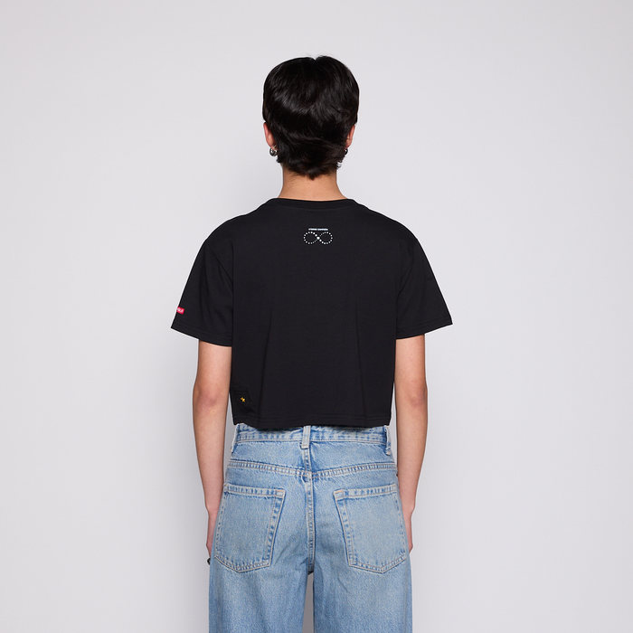 Polera Crop Colo Colo Urbano Mujer Eterna Campoena Negro