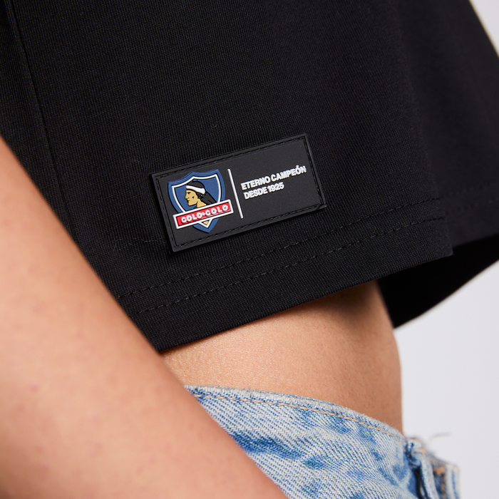 Polera Crop Colo Colo Urbano Mujer Eterna Campoena Negro