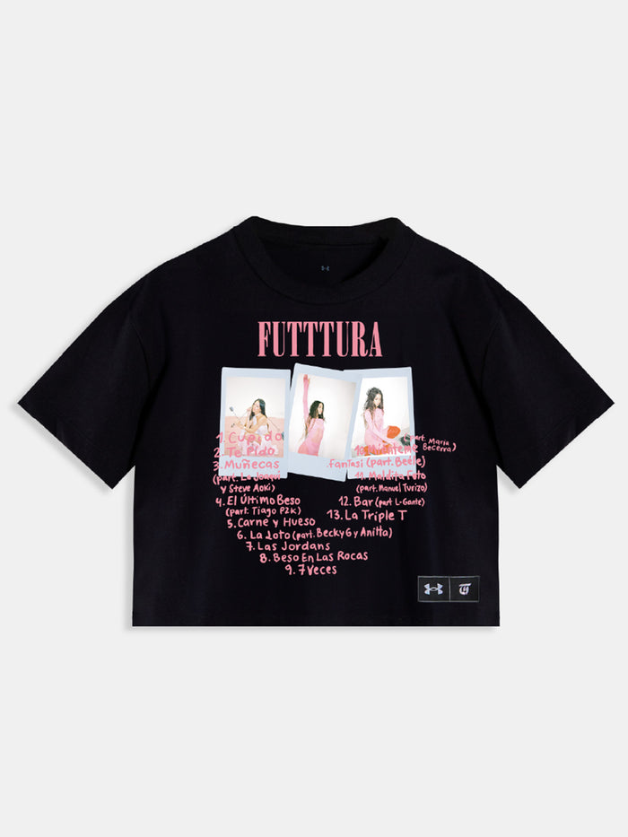 Polera Crop TINI Unisex Negra - Cupido