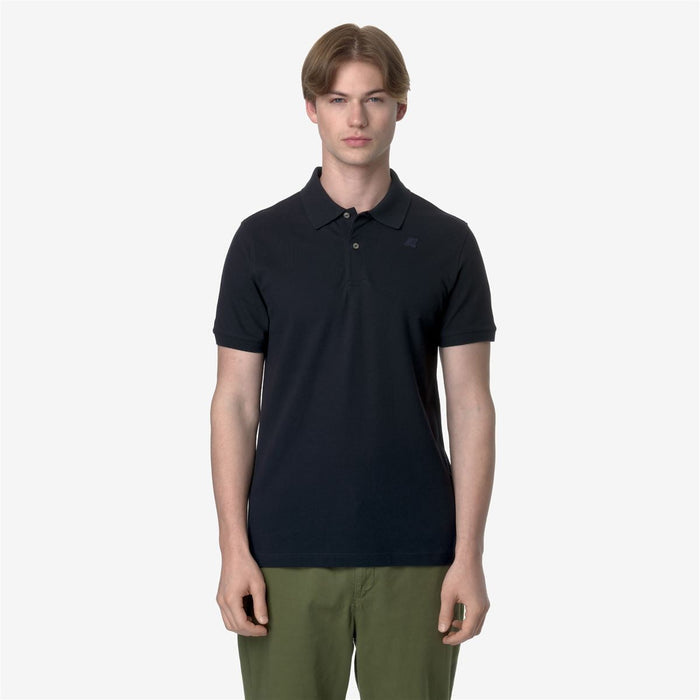 Polera K-Way Men Amedee Pique Blue Depth