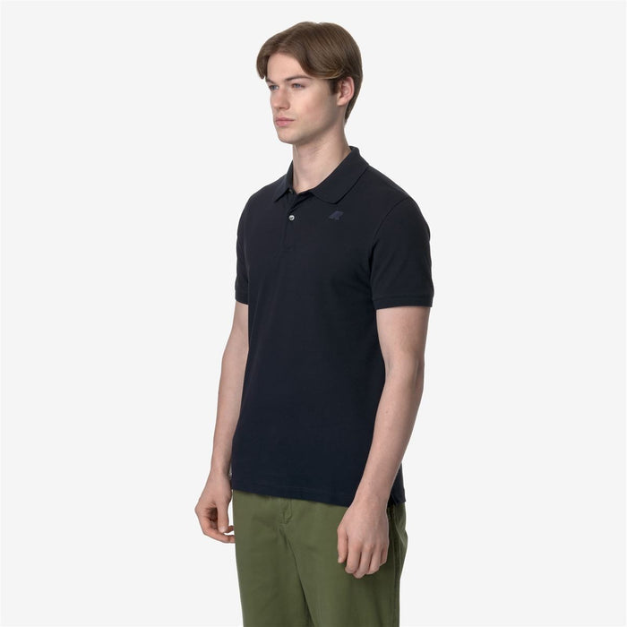 Polera K-Way Men Amedee Pique Blue Depth