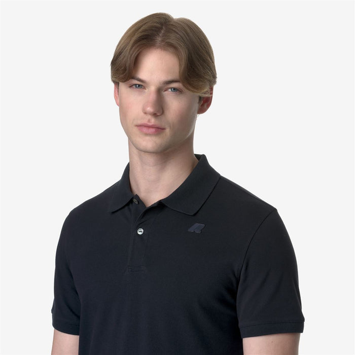 Polera K-Way Men Amedee Pique Blue Depth