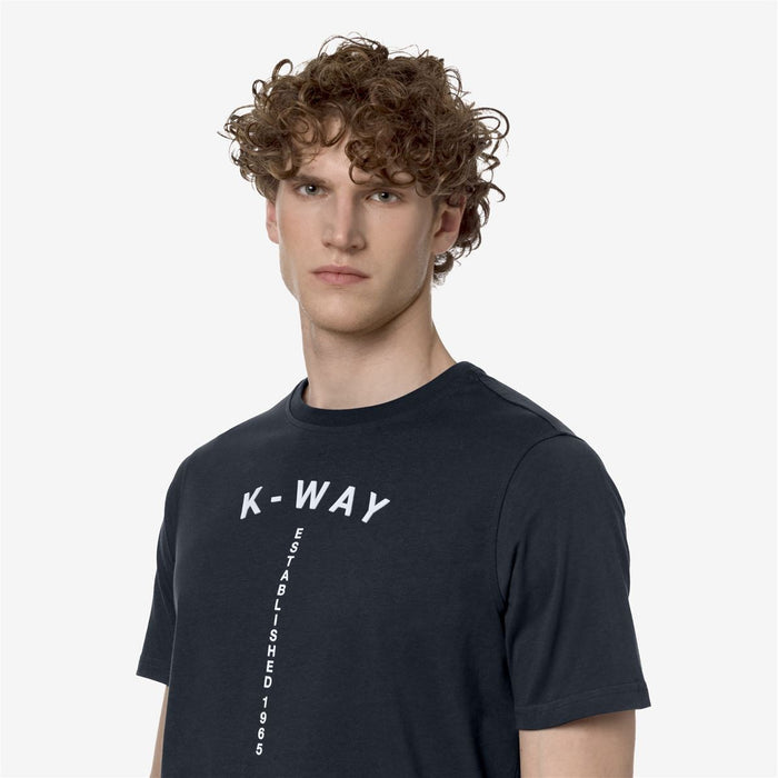 Polera K-Way Men Odom Typo Established Blue Depth