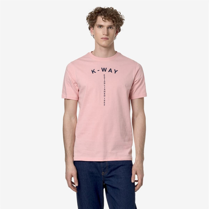 Polera K-Way Men Odom Typo Established Pink