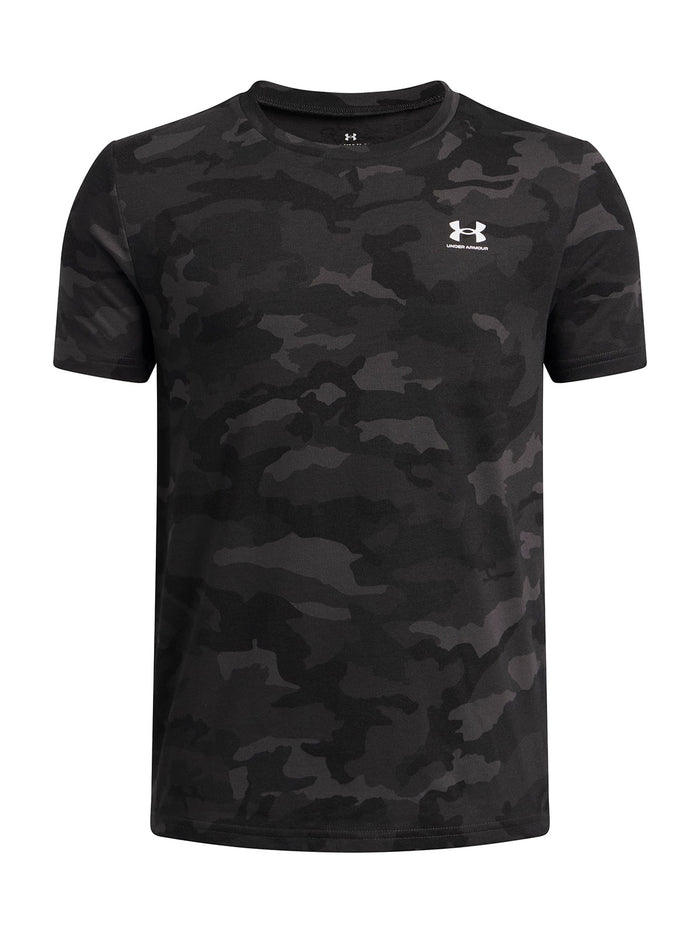 UA B Camo AOP SS Polera Manga Corta negro para niño