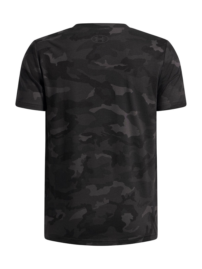 UA B Camo AOP SS Polera Manga Corta negro para niño