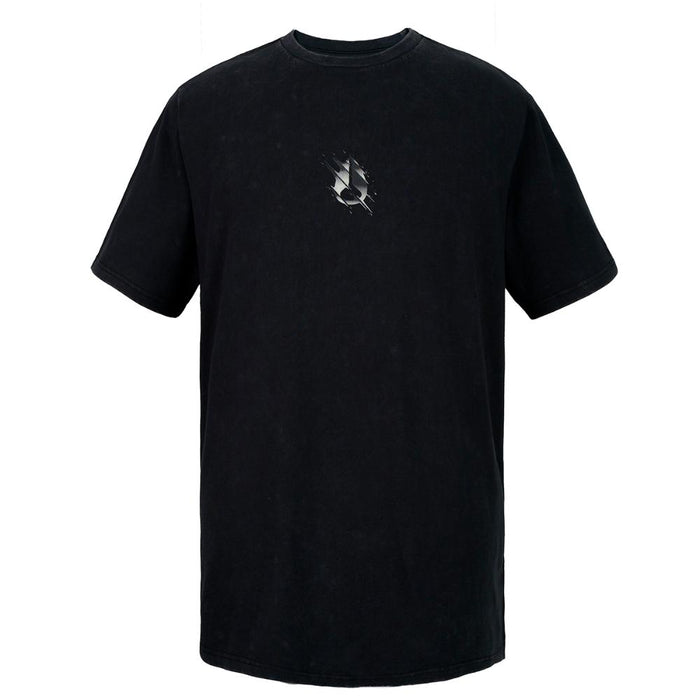 Polera Nixon Men Black Degrade Logo Front White Grey