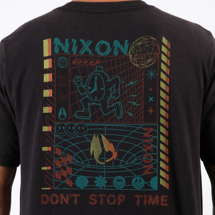Polera Nixon Men Clock is Ticking Washed Black