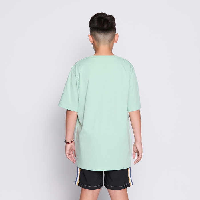 Polera Reef Kids Light Green Print Front