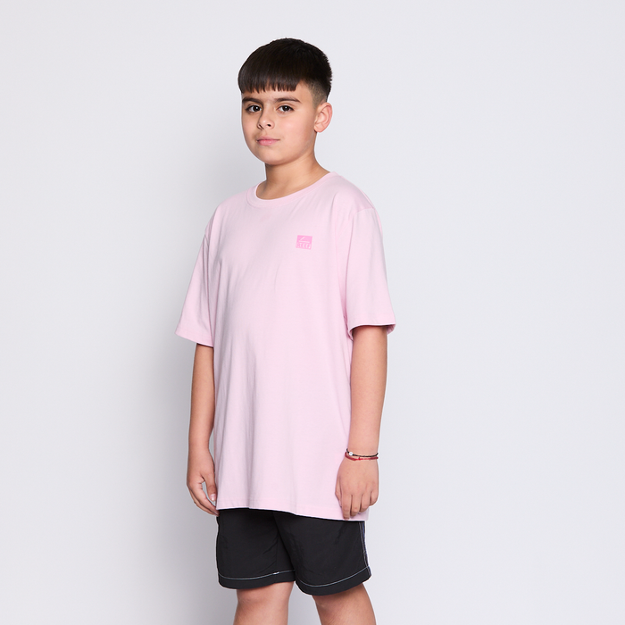 Polera Reef Kids Pink Logo Back