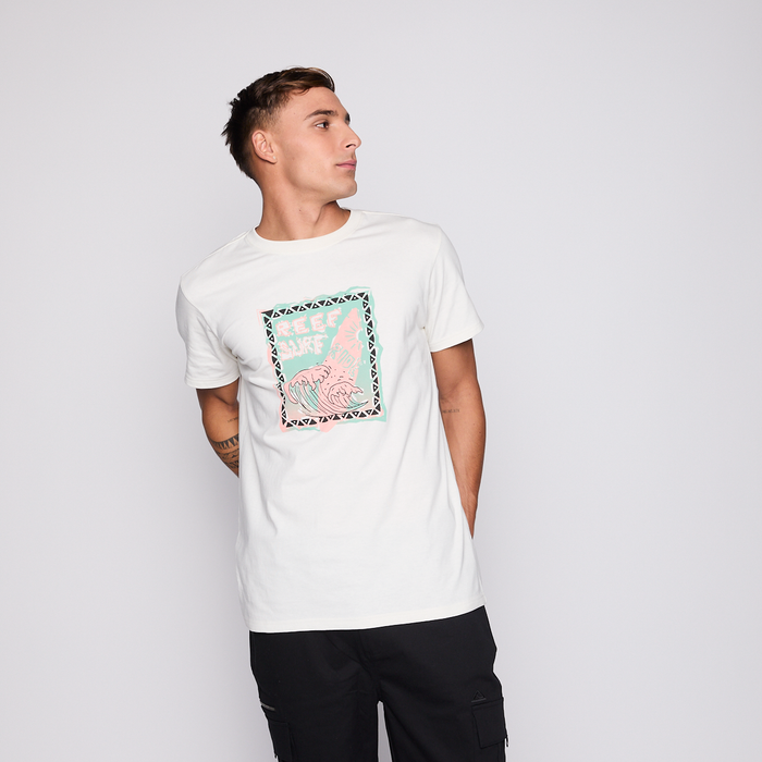 Polera Reef Men Surf Surf Beige