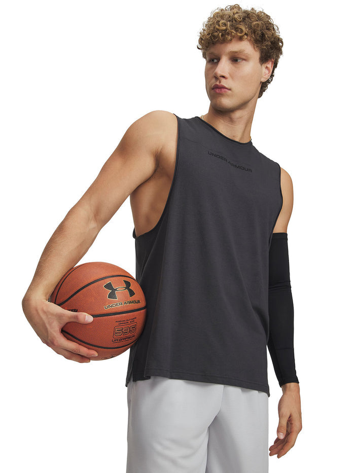 UA Hoops Training Tank Polera Sin Mangas gris para hombre