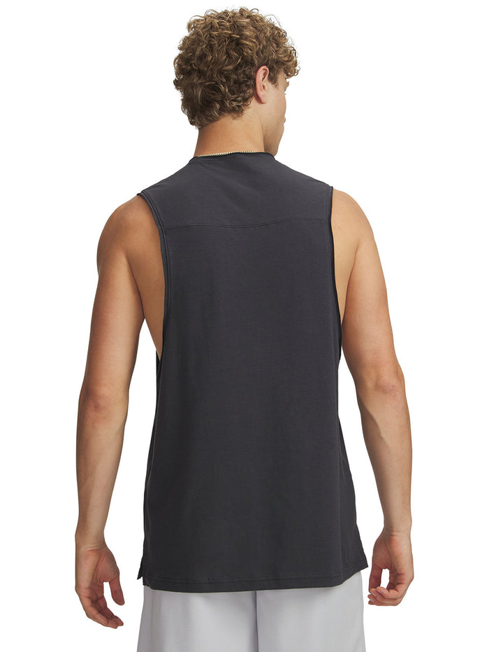 UA Hoops Training Tank Polera Sin Mangas gris para hombre