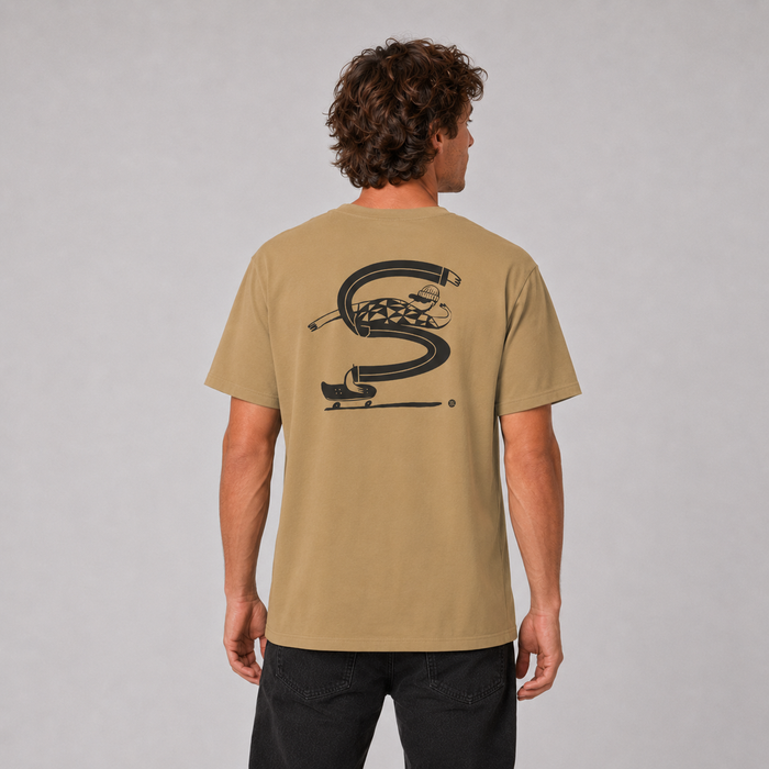 Polera Stance Pounding Pavement Tee Khaki