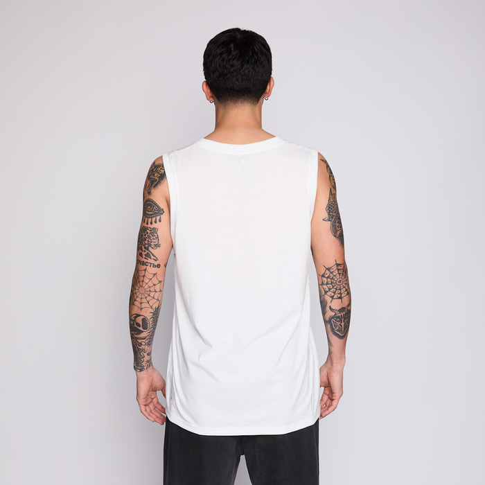 Polera Tank Colo Colo Urbano Eterno Hombre Blanco