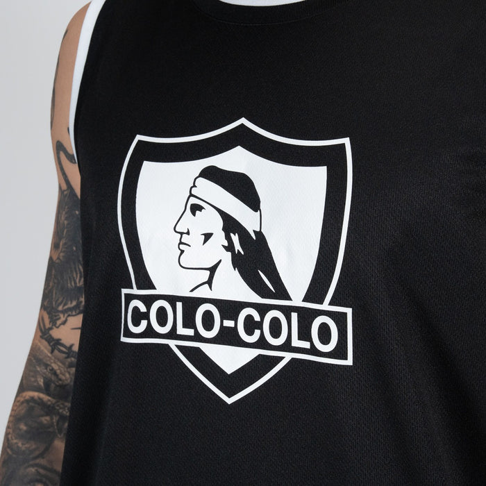 Polera Tank Colo Colo Urbano Hombre Negro