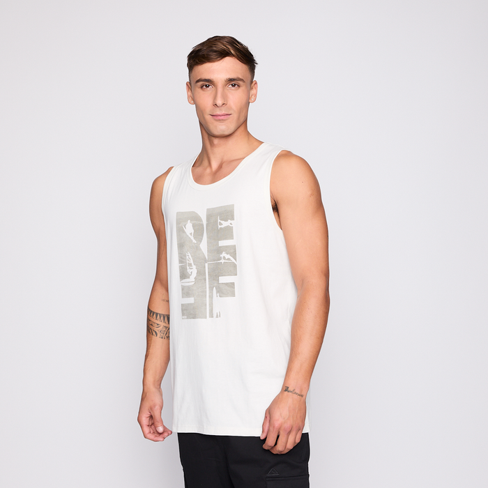 Polera Tank Reef Men Big Reef Beige