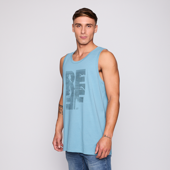 Polera Tank Reef Men Big Reef Blue