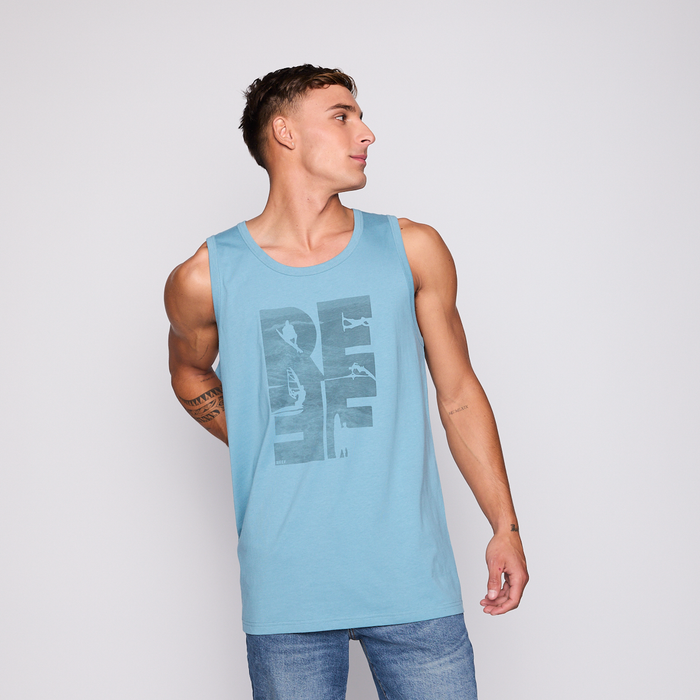 Polera Tank Reef Men Big Reef Blue