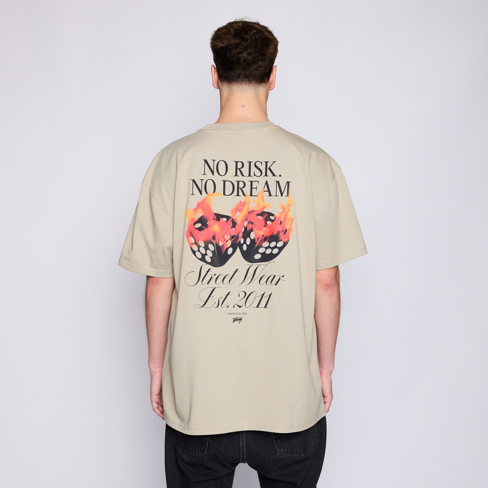 Polera Whatup Men No Risk No Dream Beige