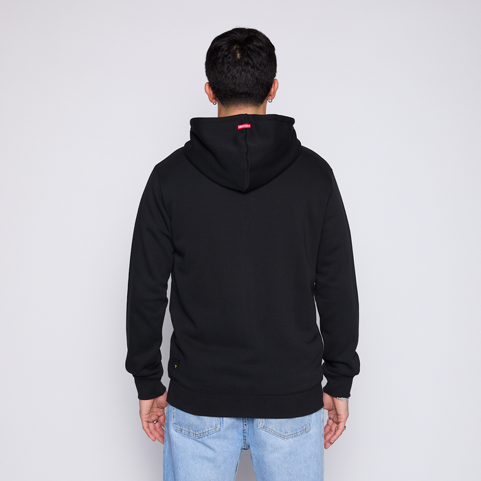Polerón Colo Colo Urbano Hombre Full Zipper Negro