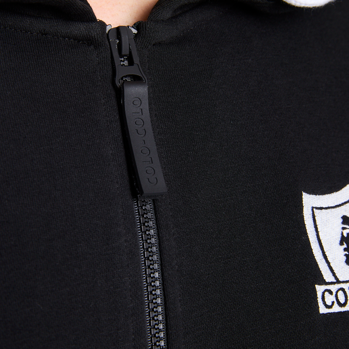 Polerón Colo Colo Urbano Hombre Full Zipper Negro