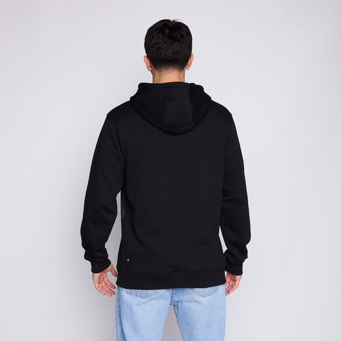 Polerón Colo Colo Urbano Hombre Hoodie Negro Cacique Gris