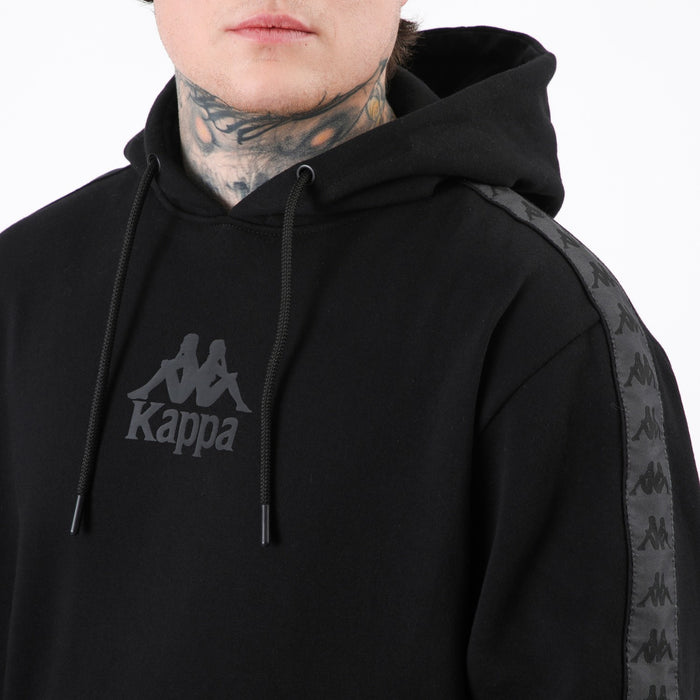Polerón Kappa Men Hoodie Banda Black Omini Black