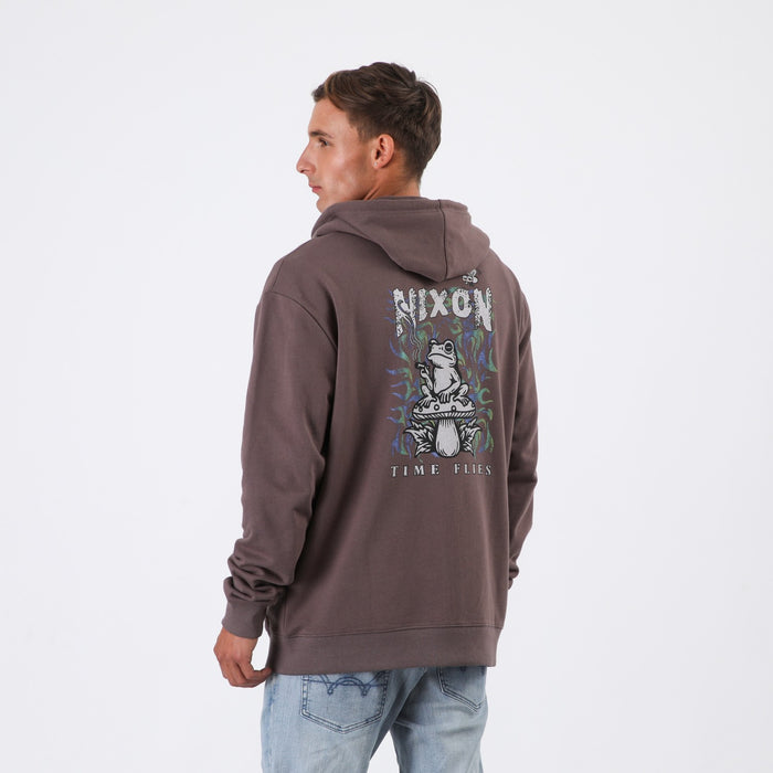 Polerón Nixon Men Full Zipper Frog Dark Grey