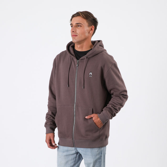 Polerón Nixon Men Full Zipper Frog Dark Grey