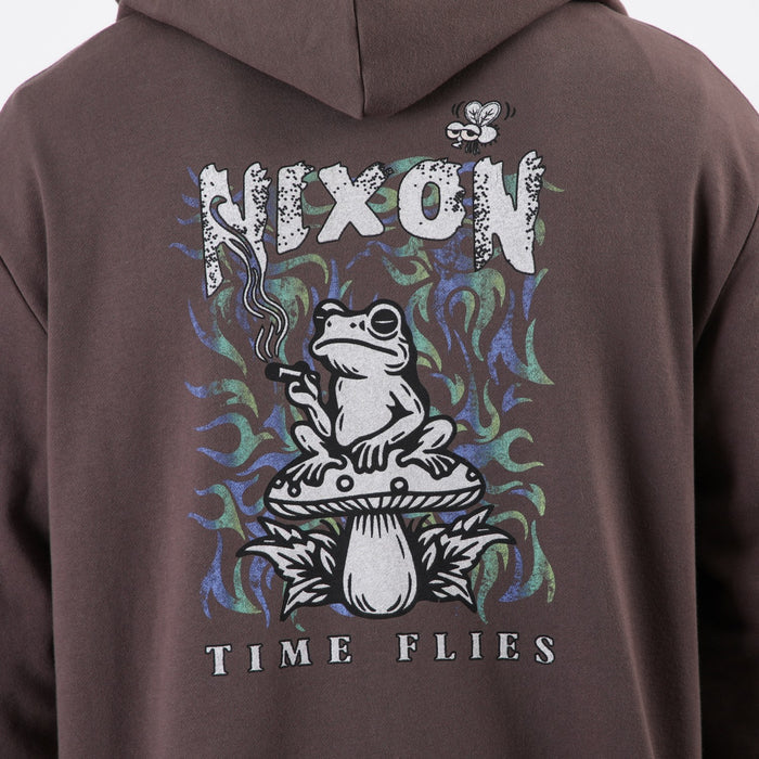 Polerón Nixon Men Full Zipper Frog Dark Grey