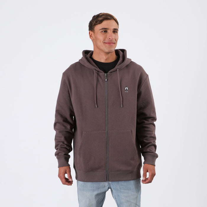 Polerón Nixon Men Full Zipper Frog Dark Grey