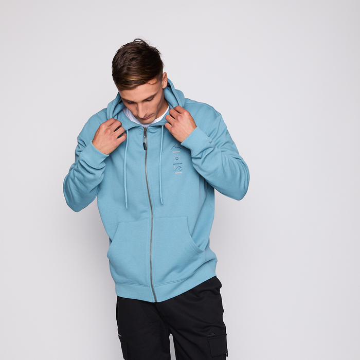 Polerón Reef Men Full Zipper Blue Surf Up