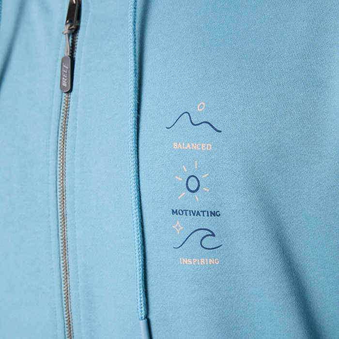 Polerón Reef Men Full Zipper Blue Surf Up
