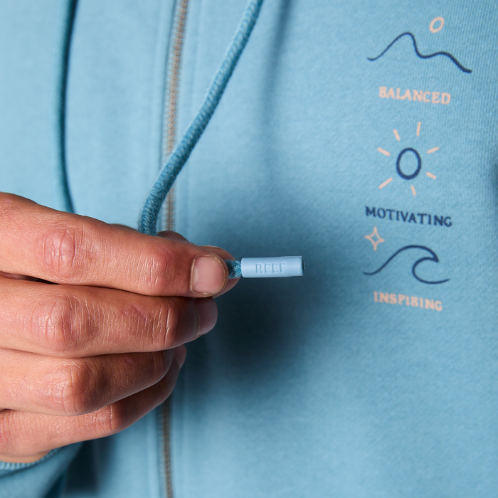 Polerón Reef Men Full Zipper Blue Surf Up