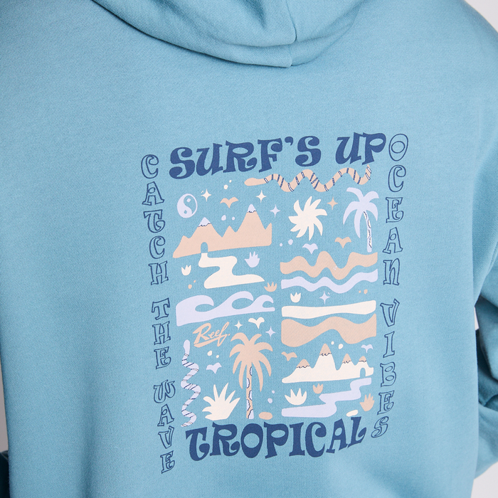 Polerón Reef Men Full Zipper Blue Surf Up