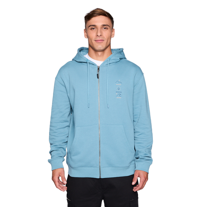 Polerón Reef Men Full Zipper Blue Surf Up