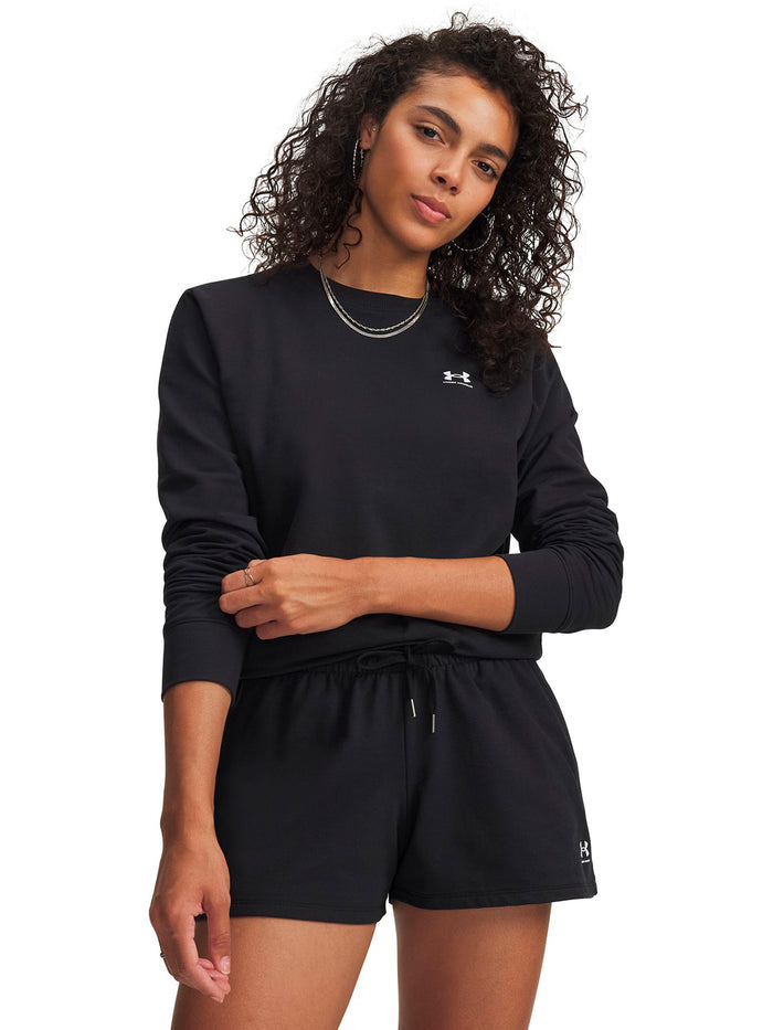 Poleron UA Sport Terry negra para mujer