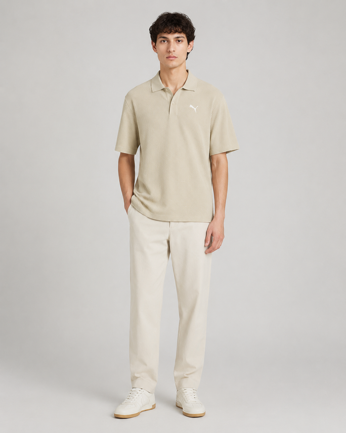 polo puma wardrobe ess boxy waffle hombre 634362 61