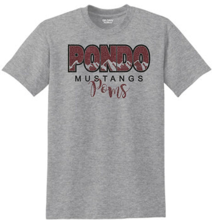 Pondo POMS Basic MOUNTAINS Tee- Matte or Glitter