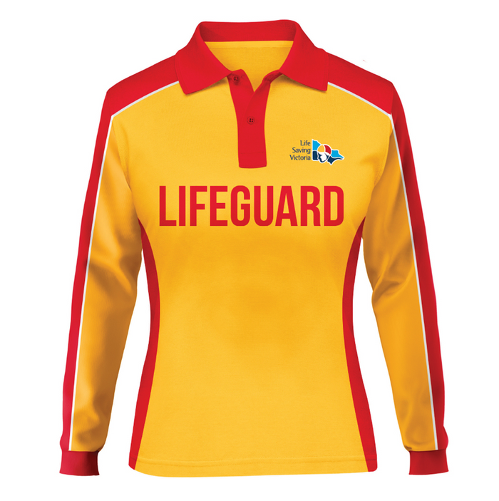 Pool Lifeguard Polo Shirt Women's fit - Long Sleeve & Short Sleeve